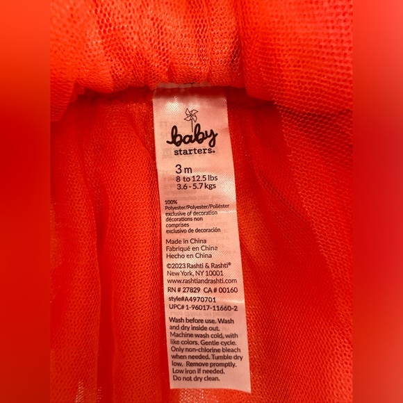 Baby Starters Halloween Bodysuit, Tutu, Headband & Leg Warmers (4pcs) Size: 3 M - Picture 12 of 12